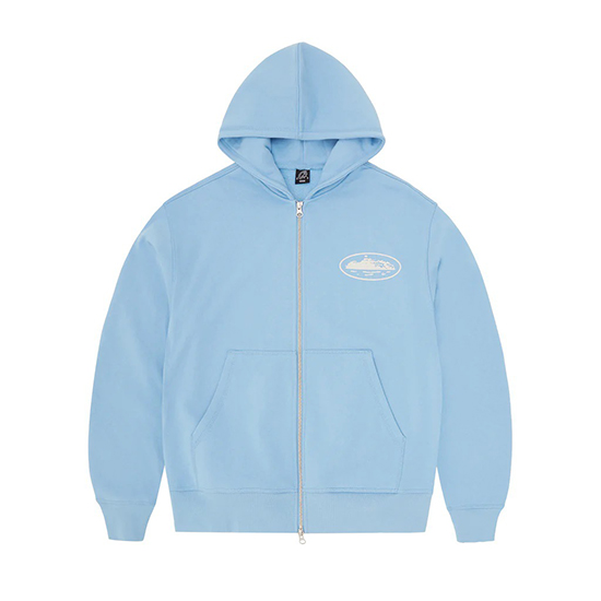 Sudadera Azul Bebé Corteiz Island Zip
