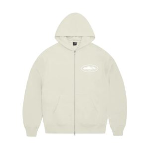 Sudadera Corteiz Island Zip Off White