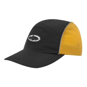 Gorra Pluma Corteiz Negro y Amarillo