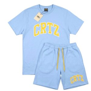 conjunto corto azul hombre