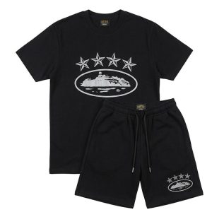 conjunto corto negro hombre