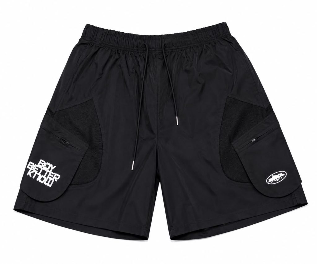 Corteiz X BBK shorts negros