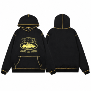 Sudadera Corteiz costuras amarillas
