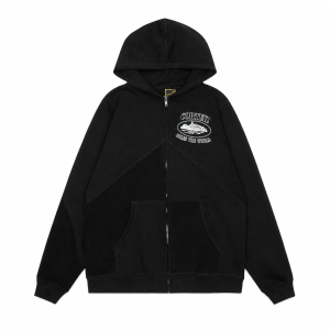 Sudadera con cremallera Corteiz Rules The World negra