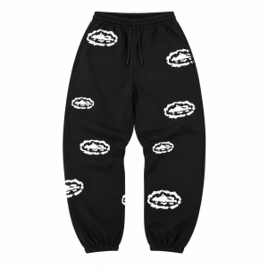 Pantalones Corteiz x Denim Tears Island Wreath Negros