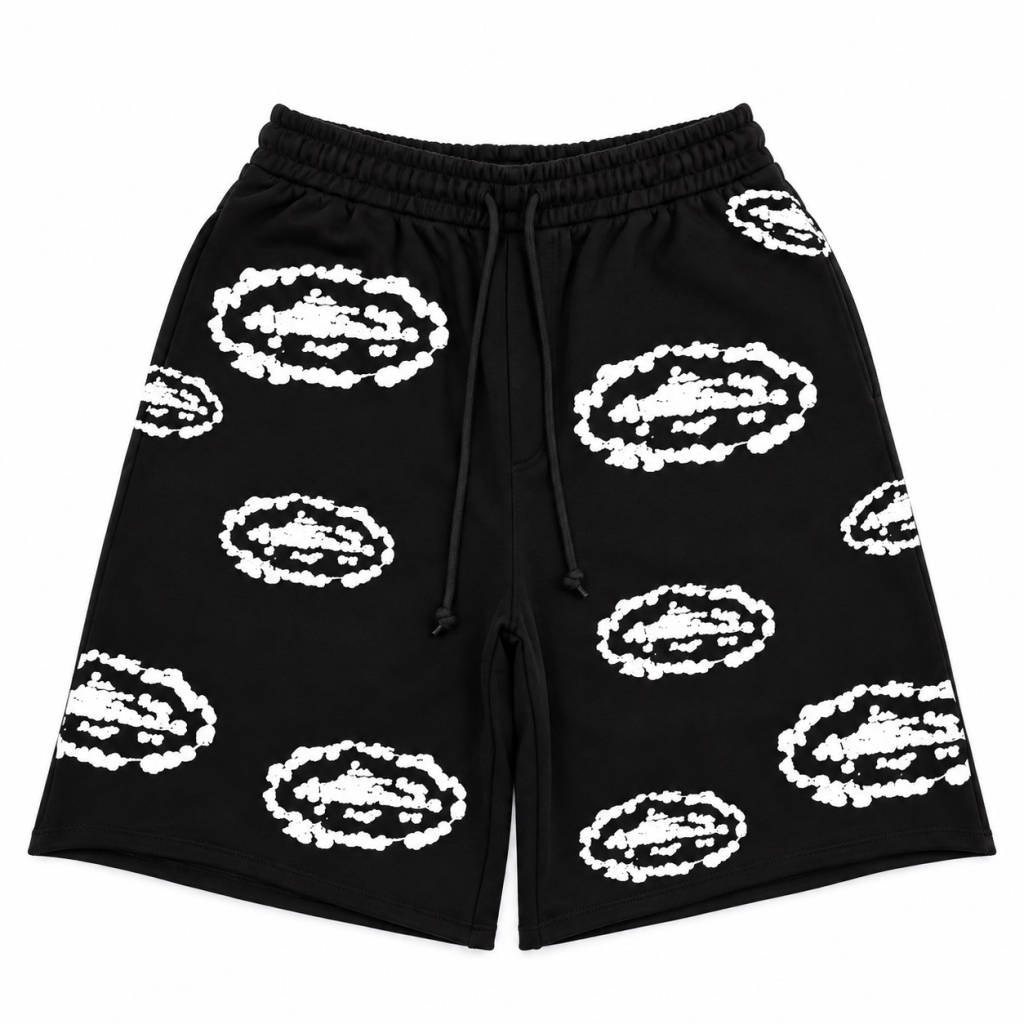 Corteiz Shorts x Denim Tears Island Wreath Negros