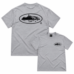 Camiseta Corteiz OG Island Gris Jaspeado