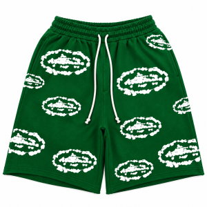 Corteiz Shorts x Denim Tears Island Wreath Verdes