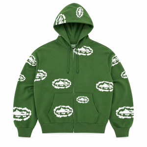 Sudadera Corteiz x Denim Tears Island Wreath Verde