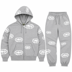 Chándal Corteiz x Denim Tears Island Wreath Gris