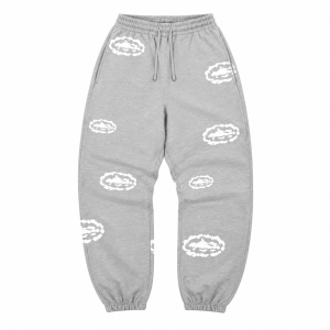 Pantalones Corteiz x Denim Tears Island Wreath Grises