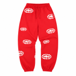 Pantalone Corteiz x Denim Tears Island Wreath Rojos