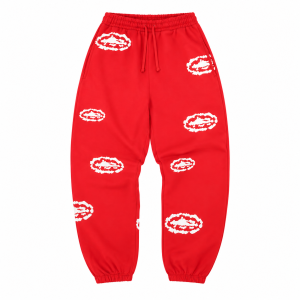 Pantalone Corteiz x Denim Tears Island Wreath Rojos