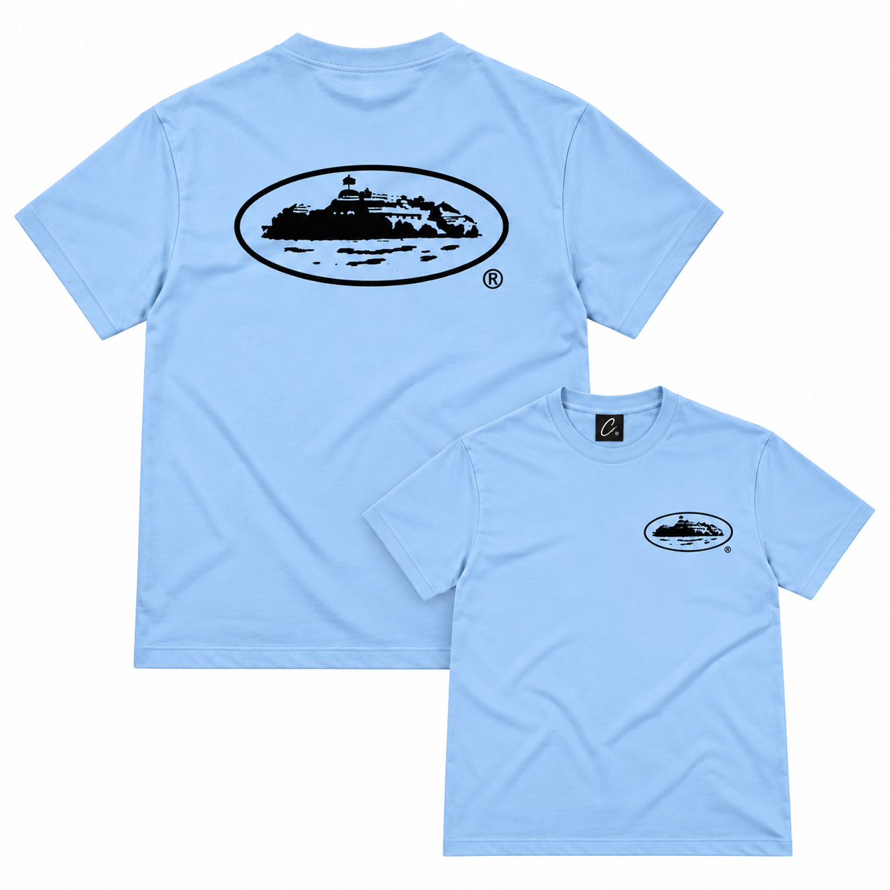 Camiseta Corteiz OG Island Azul Celeste Camiseta Corteiz OG Island Azul Celeste
