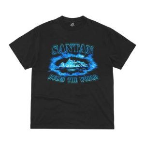Camiseta Corteiz Santan Alcatraz Azul